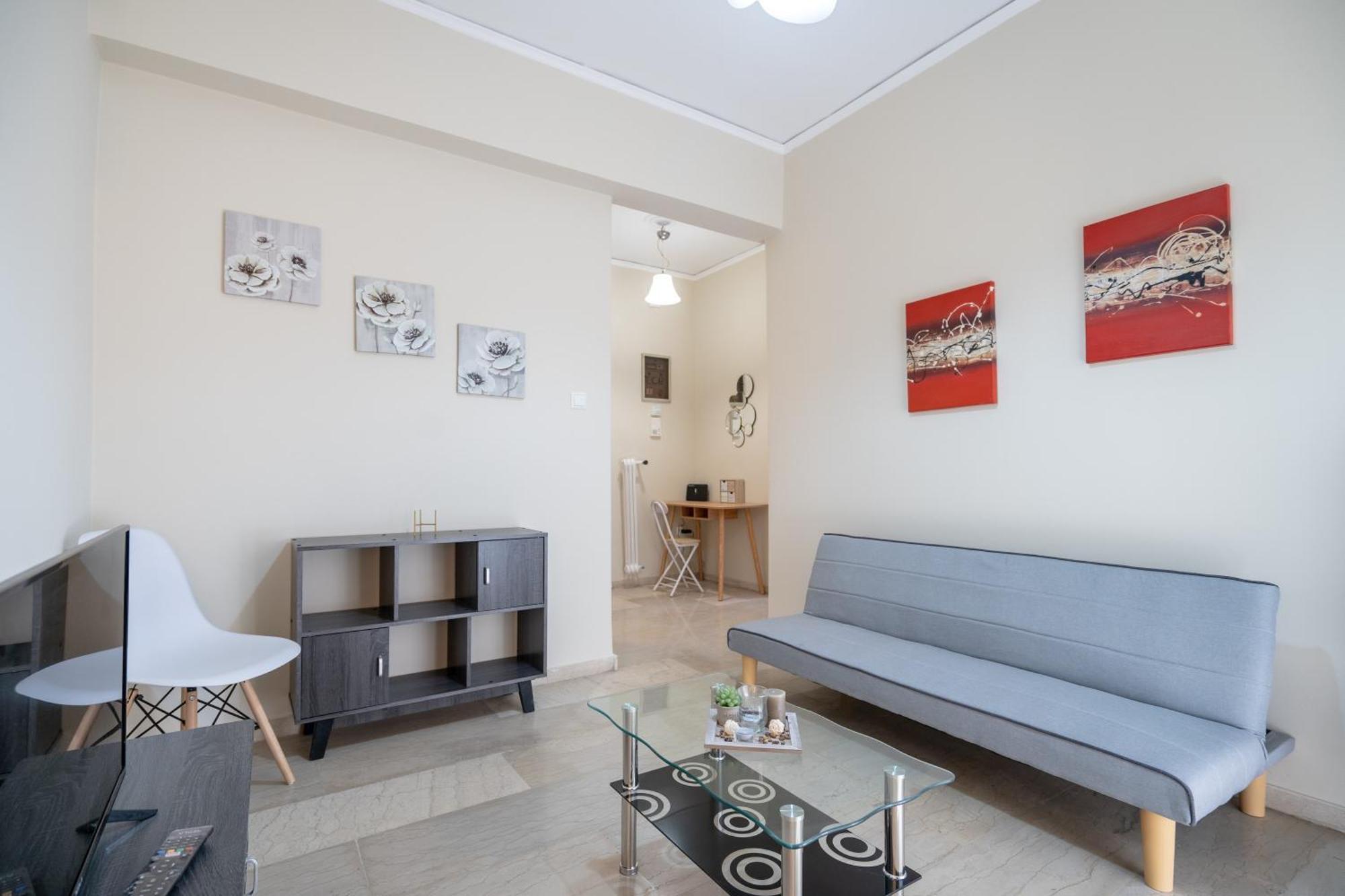 Neos Kosmos Metro St 1 Bedrm 3 Pers Flat By Mps Athens